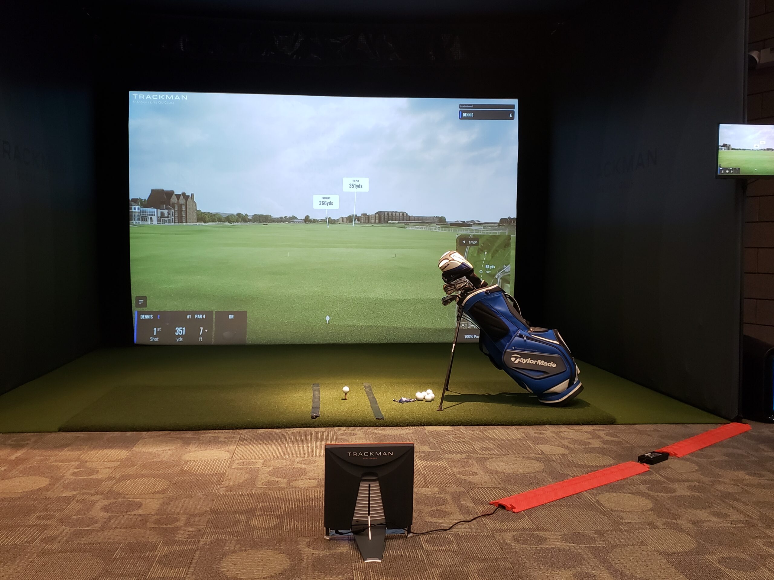 The NSC installed a TrackMan Golf Simulator in the Welcome Center. The simulator can  replicate a ball’s trajectory using advanced flight and terrain physics.